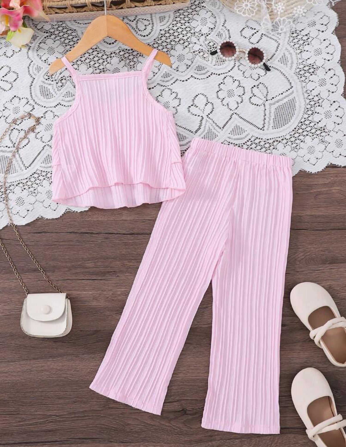 Conjunto pantalón estilo palazo + Blusa