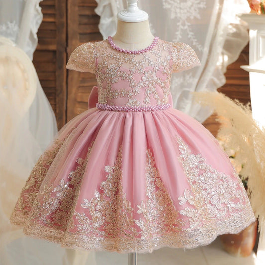 Vestido elegante para bebés, Rosa Vieja