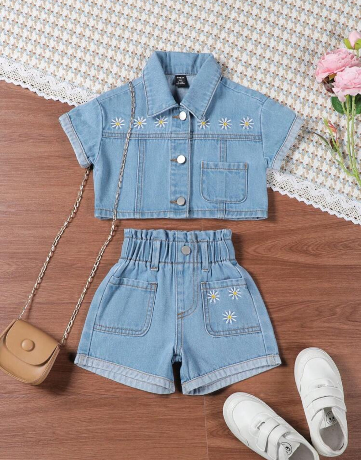 Conjunto short más chaqueta de jeans